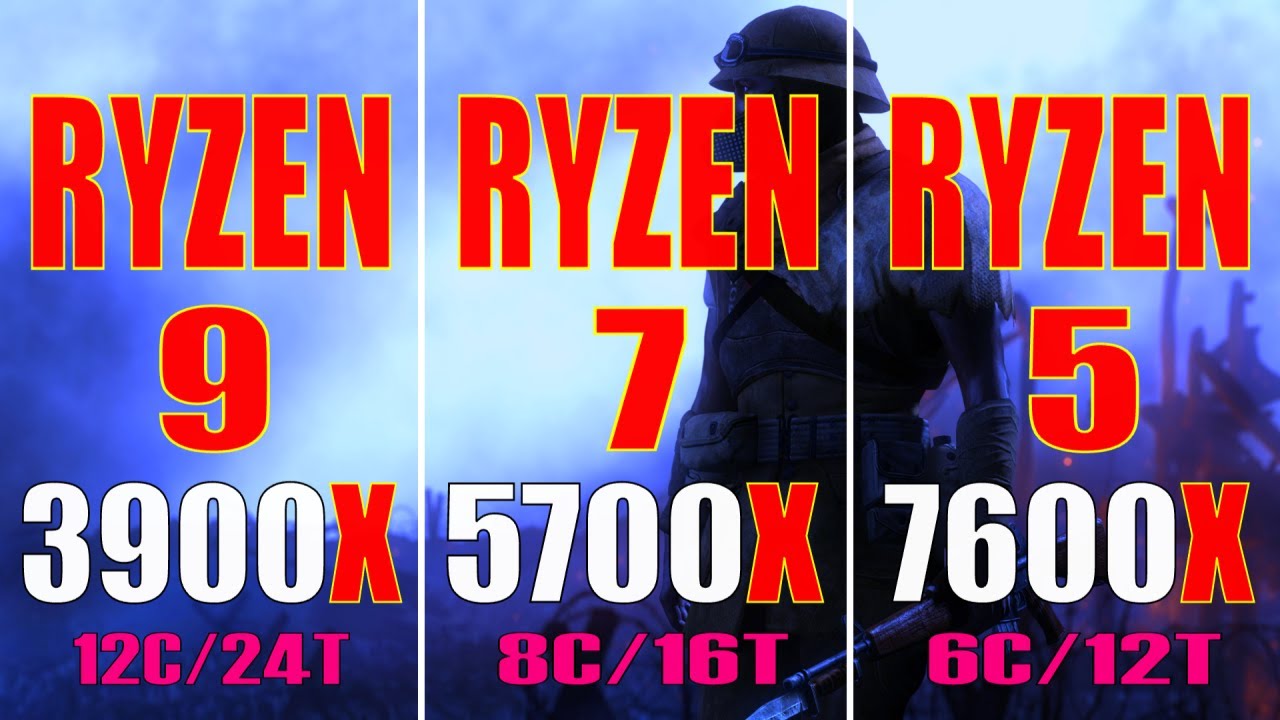 RYZEN 5 7600X vs RYZEN 7 5700X vs RYZEN 9 3900X || PC GAMES TEST ||