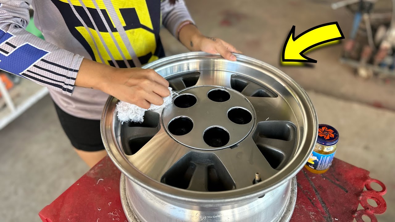 Cómo pulir un Rin de aluminio? Así obtienes este este BRILLO 🤩