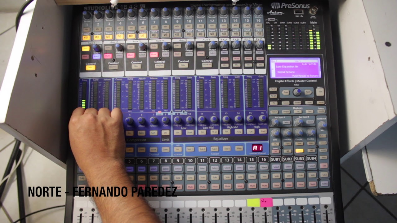 ¿Cómo enviar mezclas para monitores en mixer StudioLive 16.4.2 AI?