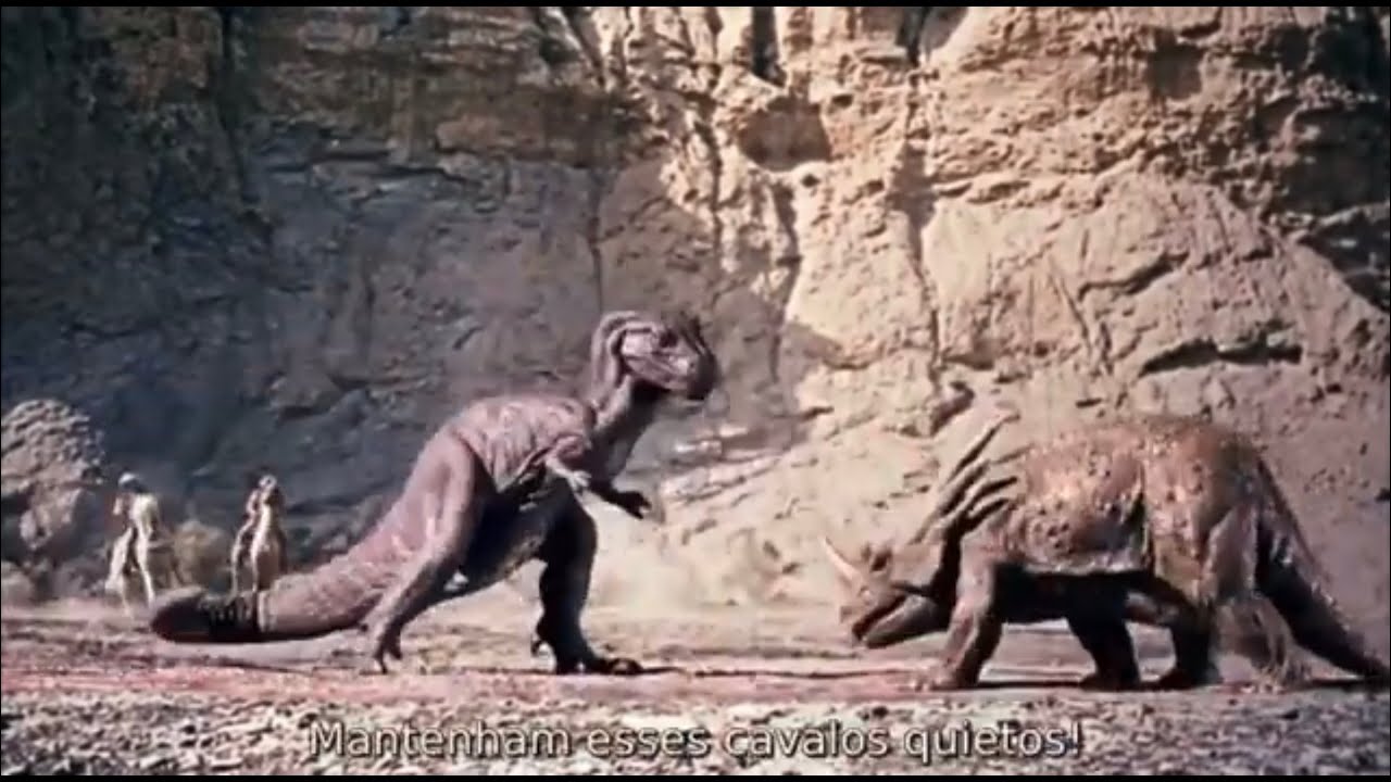 The valley of gwangi (1969)   Gwangi vs styracosaurus