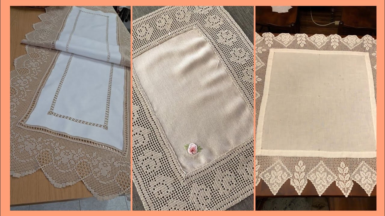 Более 100 простых идей узоров для вязания крючком декоративных дорожек для стола 