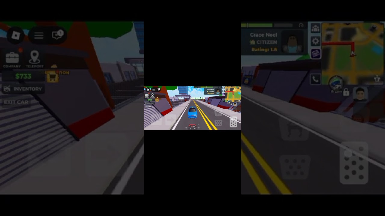 I was testing the taxi boss game in Roblox 