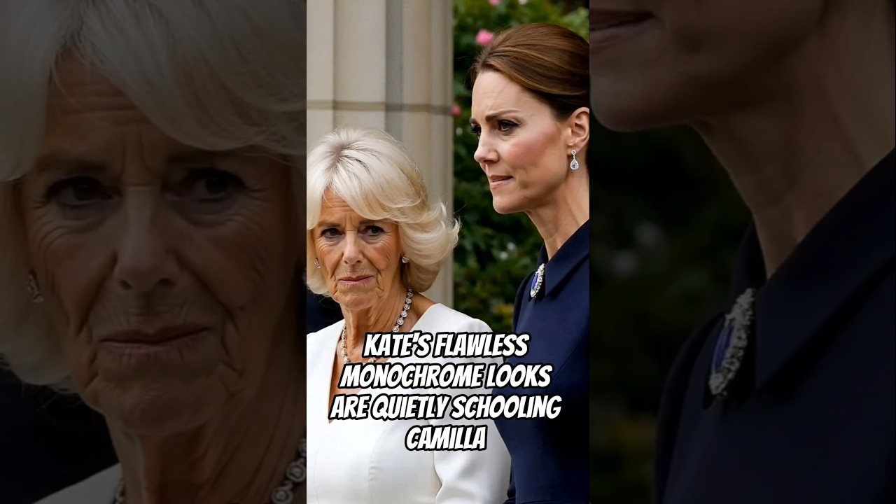 Kate's Flawless Monochrome Looks Are Quietly Schooling Camilla #catherine #catherine #royal #kate