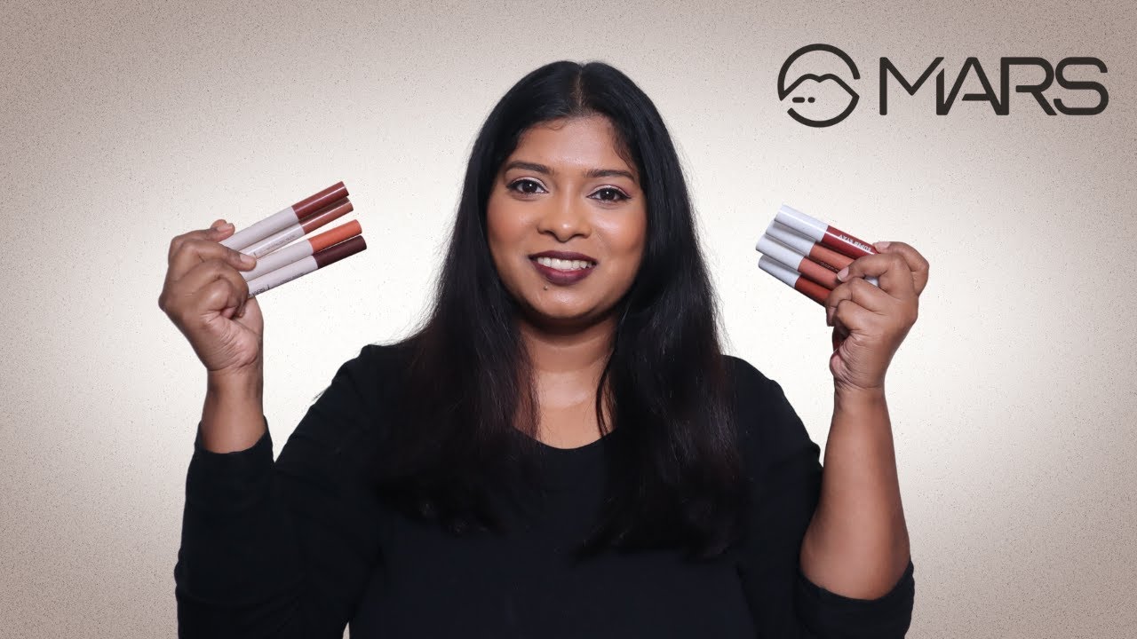 Образцы и обзор помады MARS Matte Super Stay & Poppins Lip Crayon