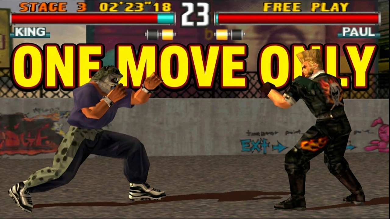 Tekken 3 King Shoulder Tackle ONLY Challenge – UNSTOPPABLE Run!