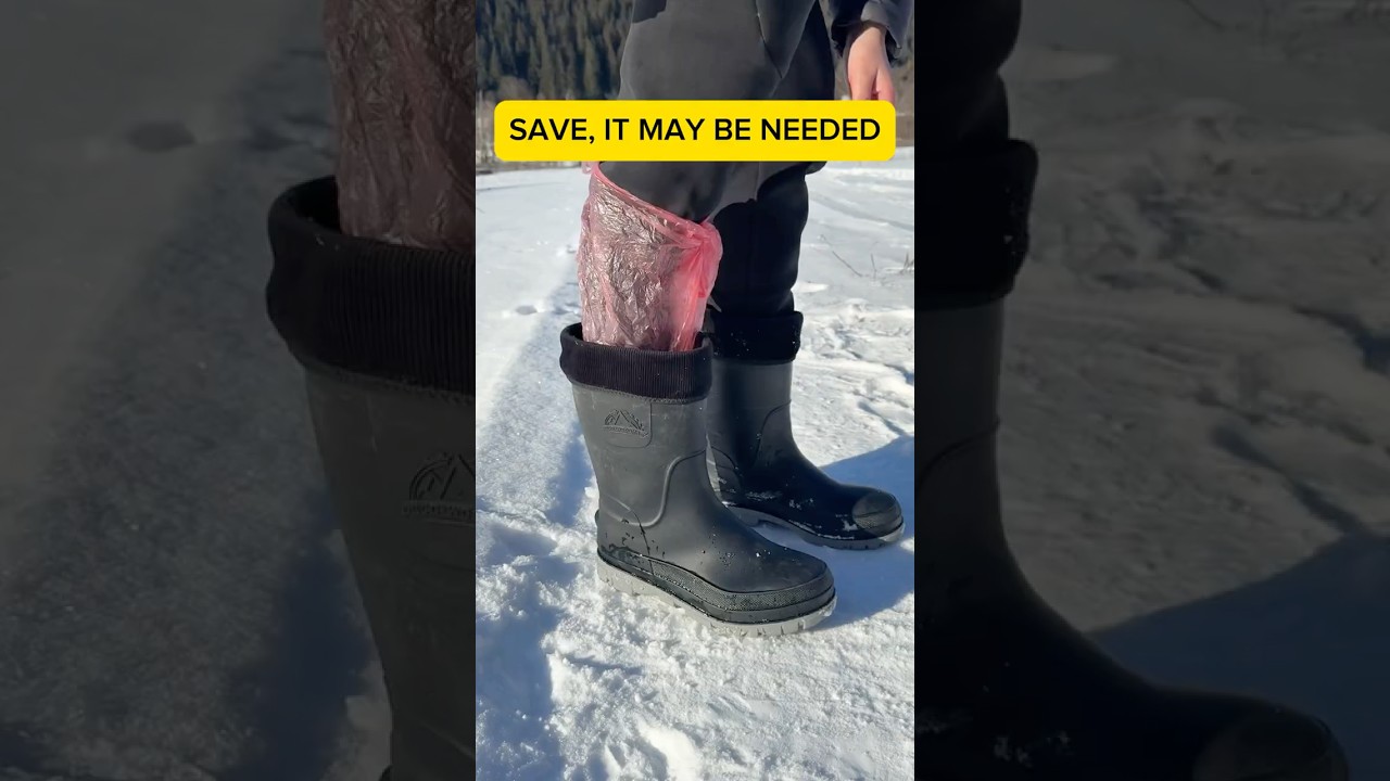 HOW NOT TO FREEZE IN WINTER | Plastic bag hack