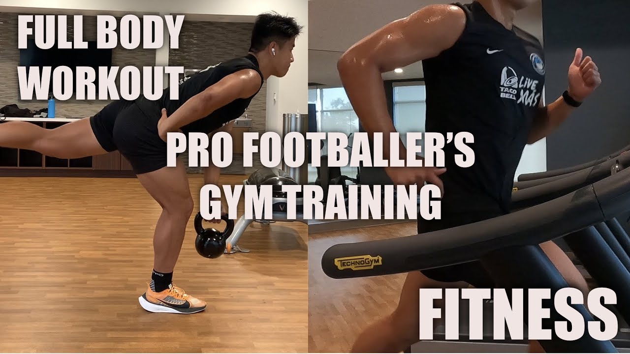 Pro Footballer’s Gym Training | Full Body Workout & Treadmill Fitness