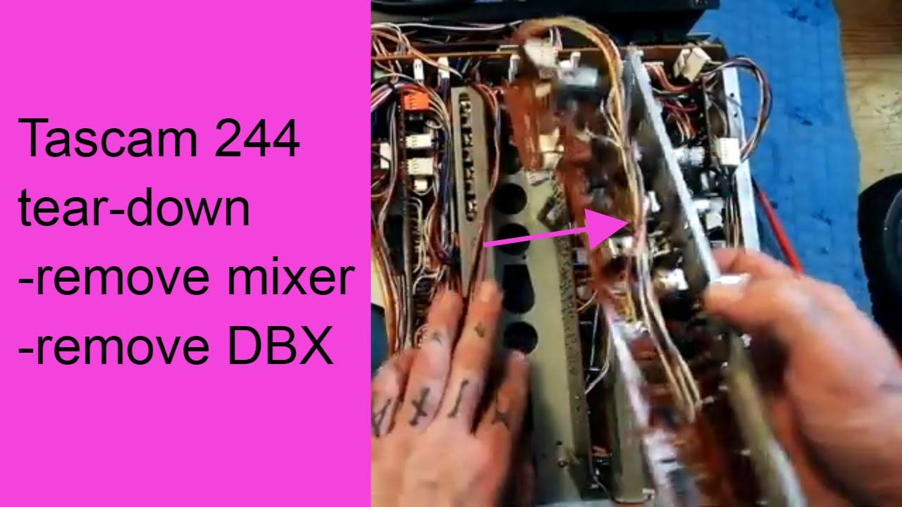 Remove mixer channel PCB strips | remove DBX board | Tascam 244 Portastudio