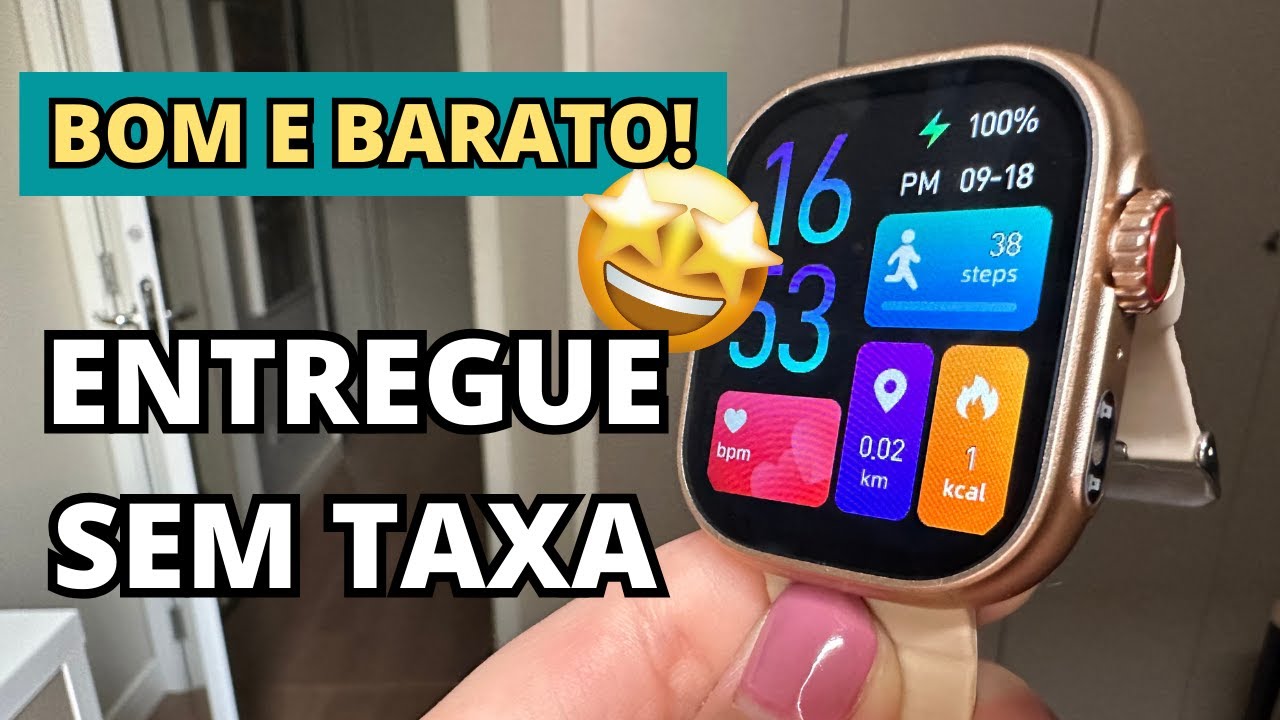 MELHOR SMARTWATCH BOM E BARATO DA CHINA SEM TAXA DO CORREIO!