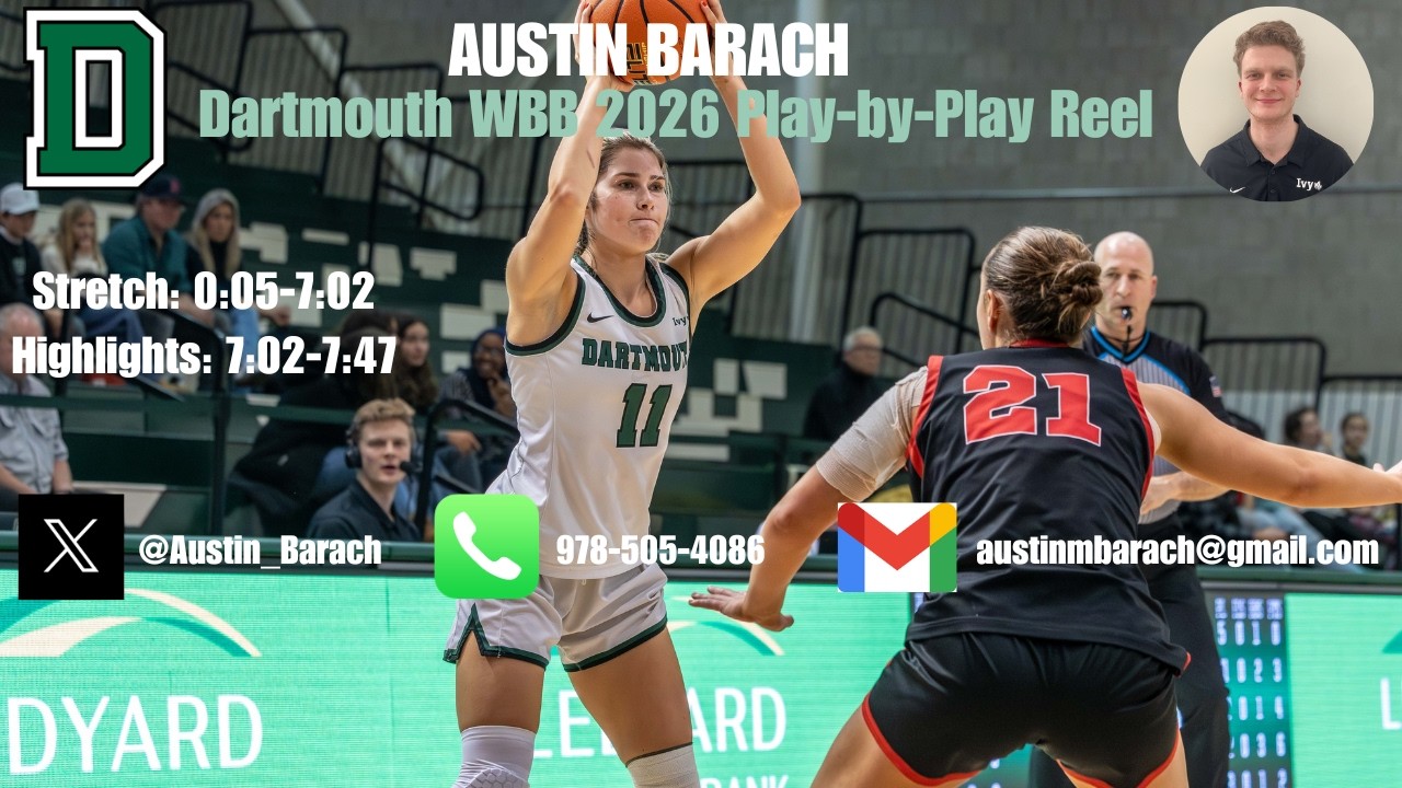2026 Dartmouth Women's Basketball Radio Play-by-Play Reel