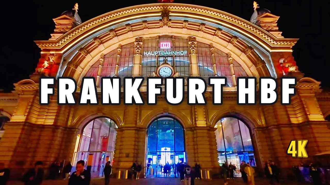 Frankfurt Hauptbahnhof at Night 🌃 | Bahnhofsviertel Nightlife | 4K Walking Tour 2025