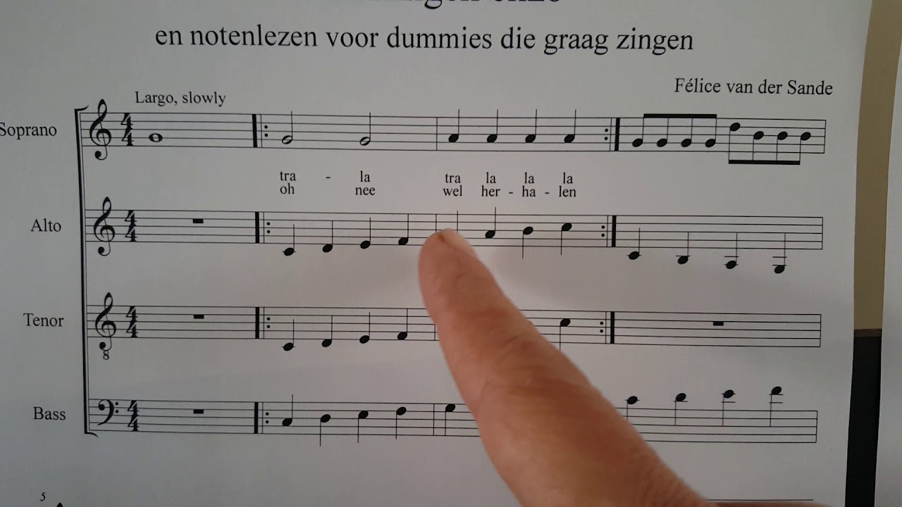 Leuk, je zingt in een koor! Video 2: toonhoogte lezen