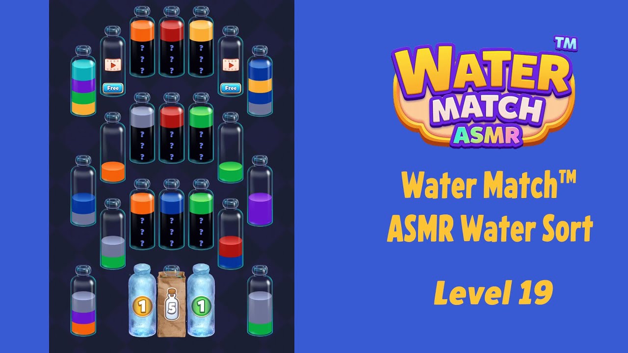 Water Match&trade; - ASMR Water Sort Level 19 Walkthrough | Gameplay Solution