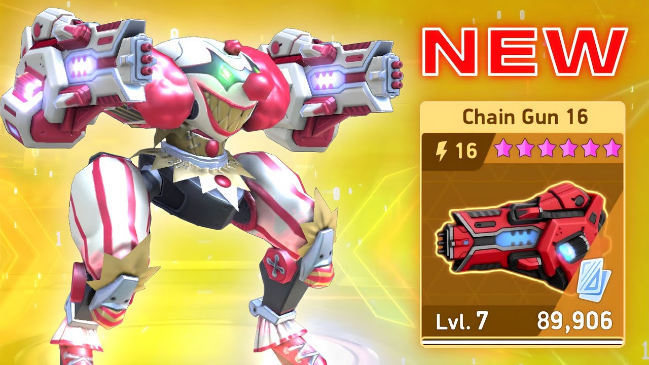 NEW WEAPON Chain Gun 16 with Panther - Mech Arena