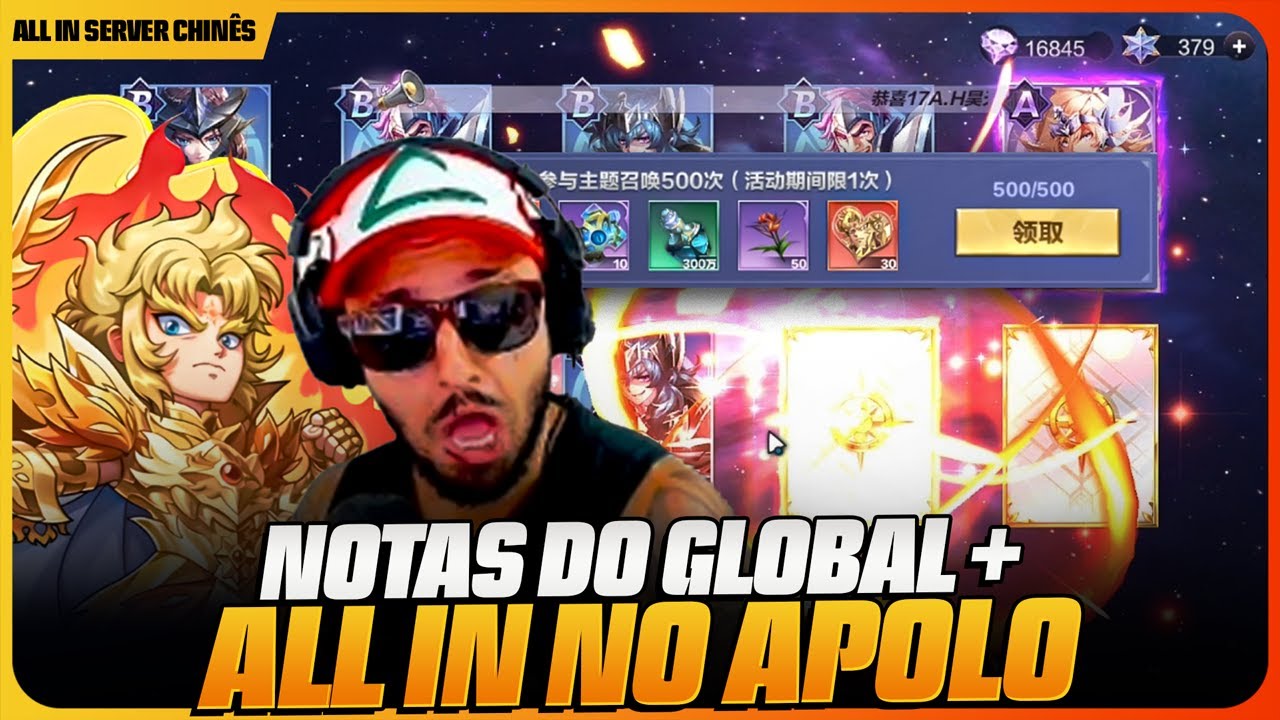 ☀️✍🏻 NOTAS DE ATUALIZAÇÃO SERVIDOR GLOBAL E 500 INVOCAÇÕES ATRÁS DO DEUS DO SOL APOLO NA CHINA! ✍🏻☀️