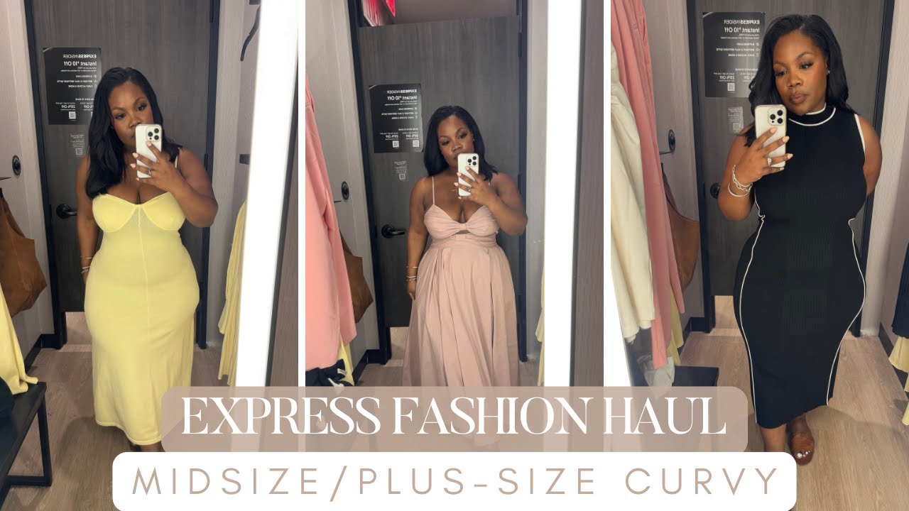 Shopping Curvy at Express | Curvy Midsize/Plus-Size Try-On Haul |Express Try-On Haul |Spring Fashion