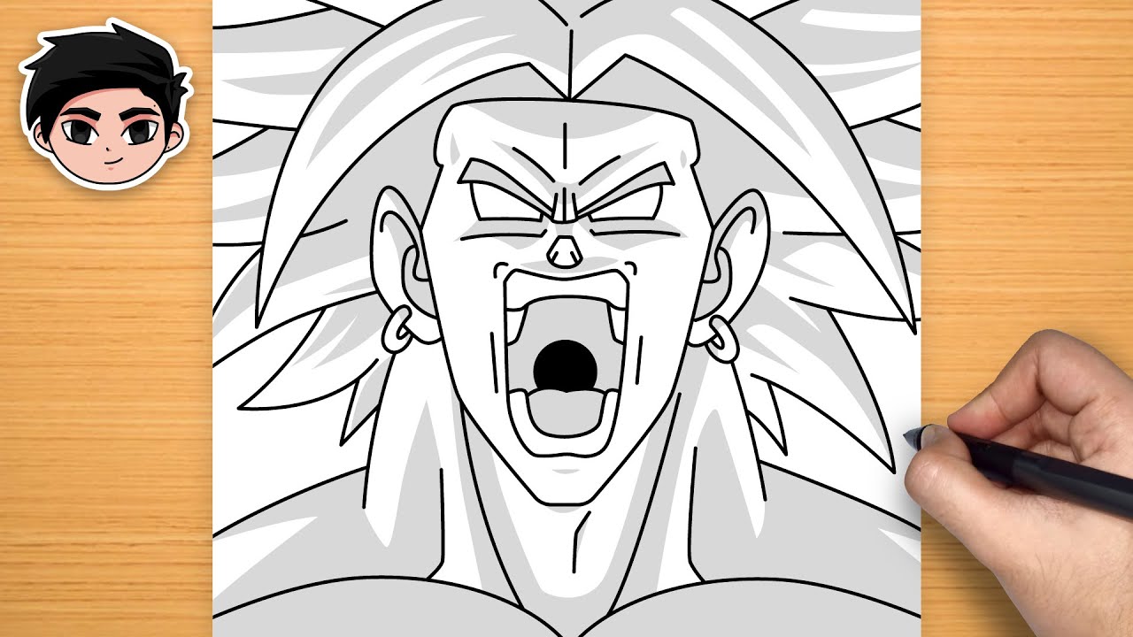 How to Draw BROLY from Dragon Ball | Easy Anime Drawing