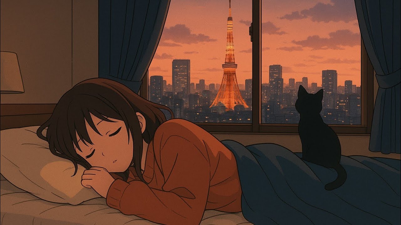 Sleepy Tokyo Glow &mdash; Lofi Relaxante no Entardecer (15min)