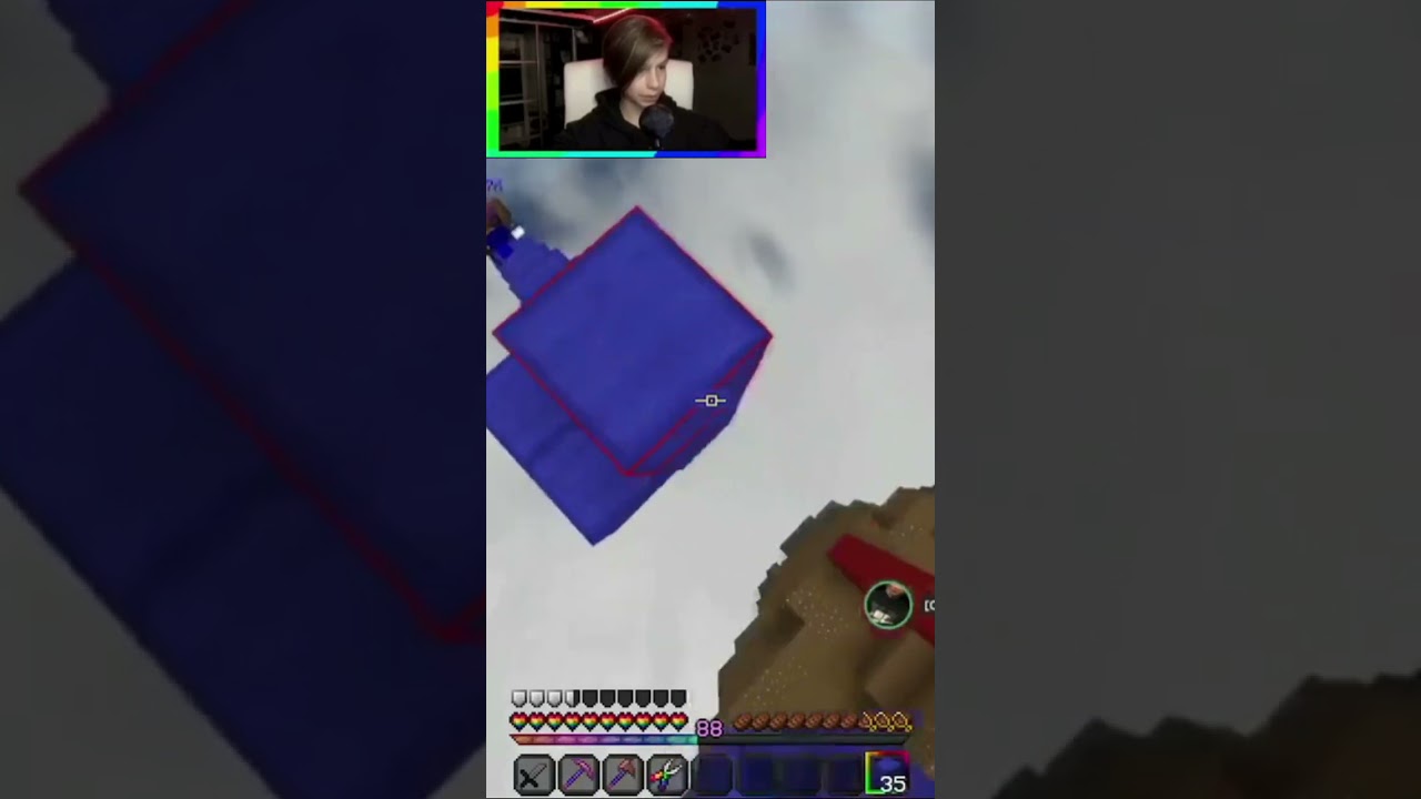 BEST Hypixel bedwars block clutch!!! #bedwars #hypixel #minecraft