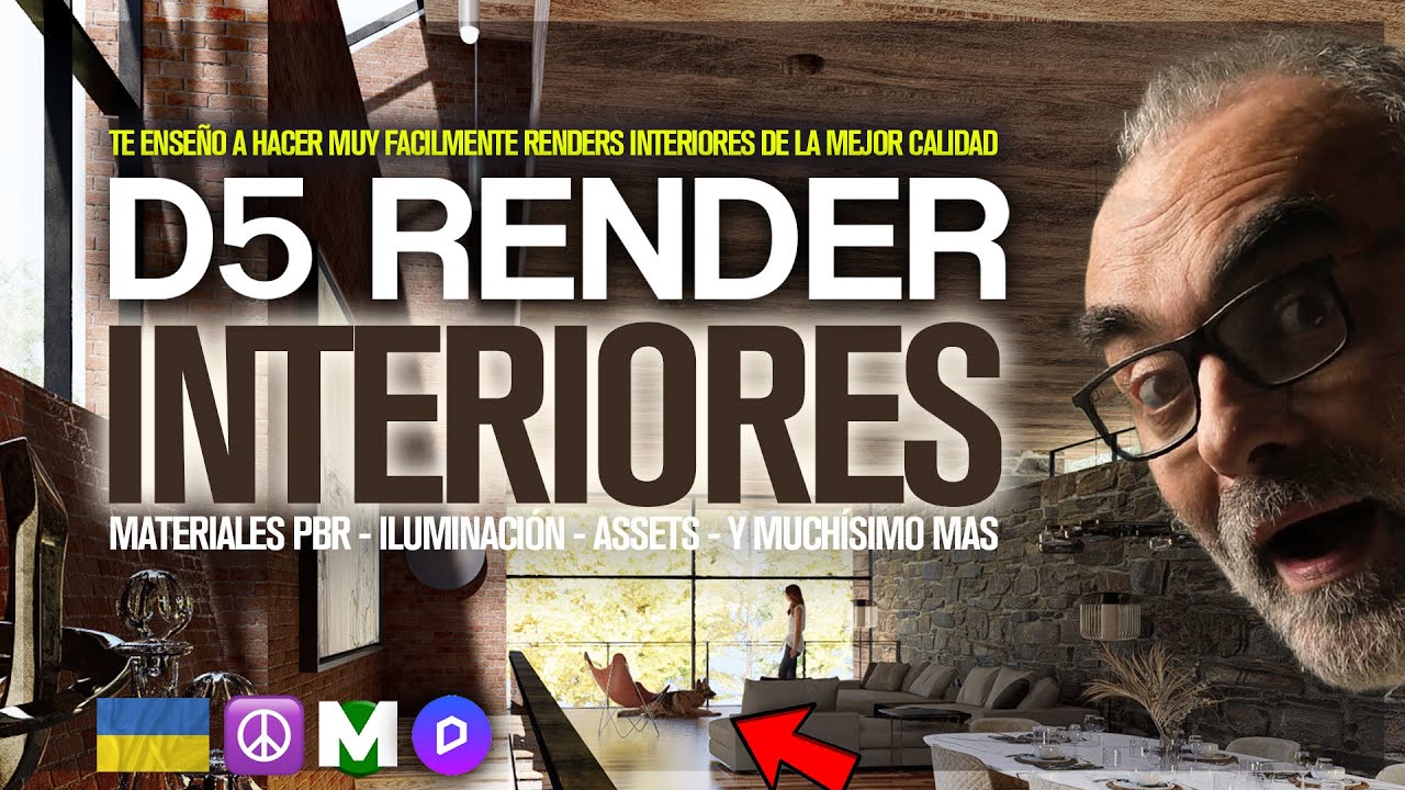 😮TUTORIAL Render interior REALISTA D5 GRATIS materiales PBR iluminacion interiorismo y arquitectura