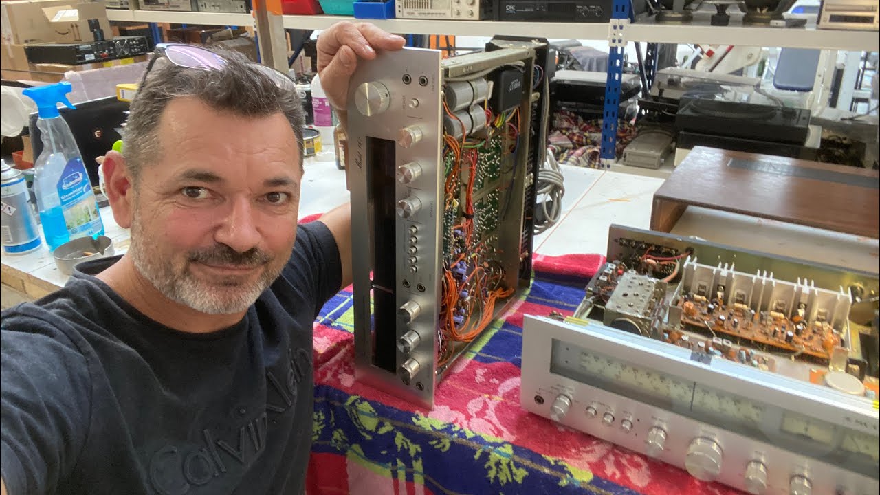 Amplifier Sotttttt 🎵😍🎼nettoyage 🧽 teste / écoute 🎧 l’atelier du Clud de Manu 🗜️🪓🪛