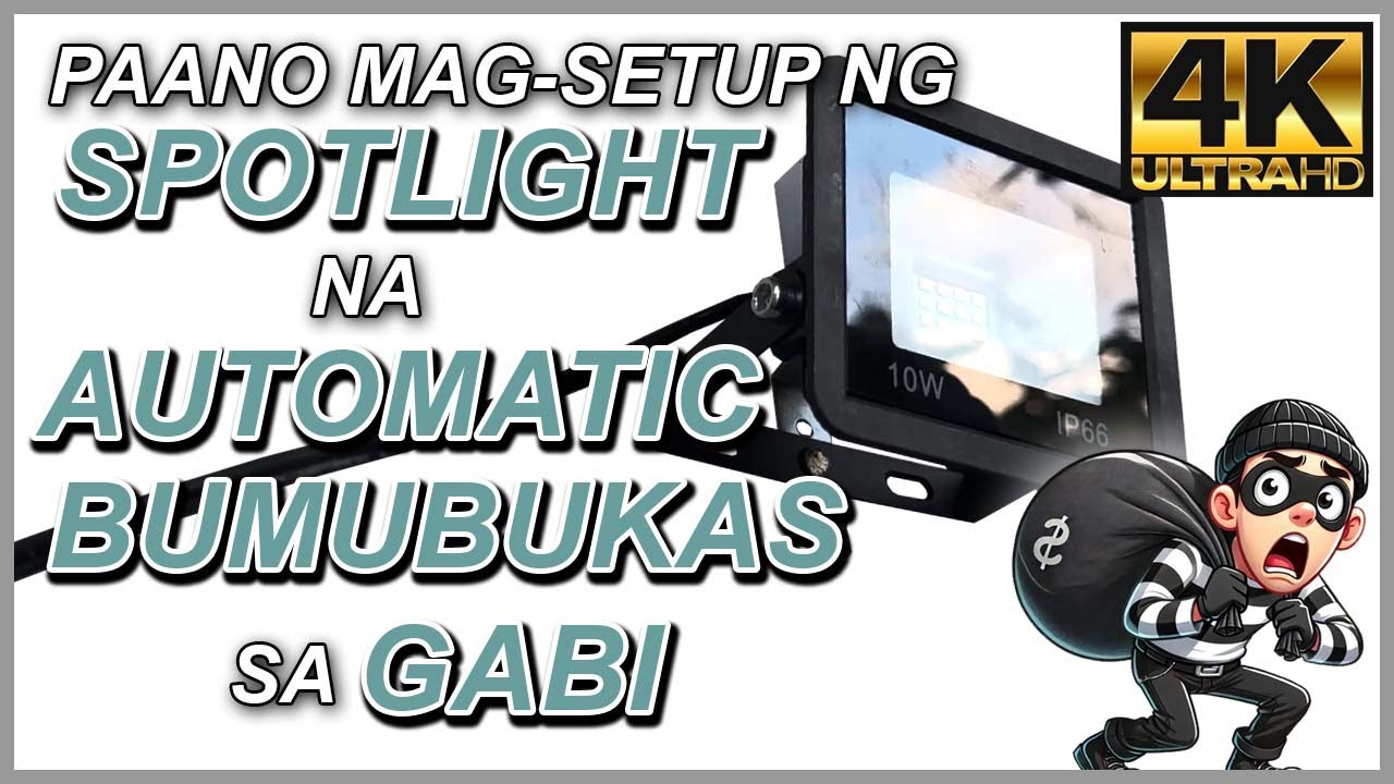 How to Setup a Spotlight that Turns On Automatically at Night | Mag-Setup ng Automatic Spotlight