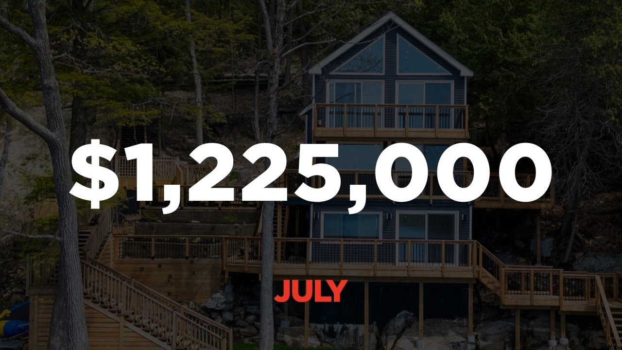 🏆 $1,225,000 West‑Facing Waterfront Retreat on Pristine Mill Lake in ON, Canada