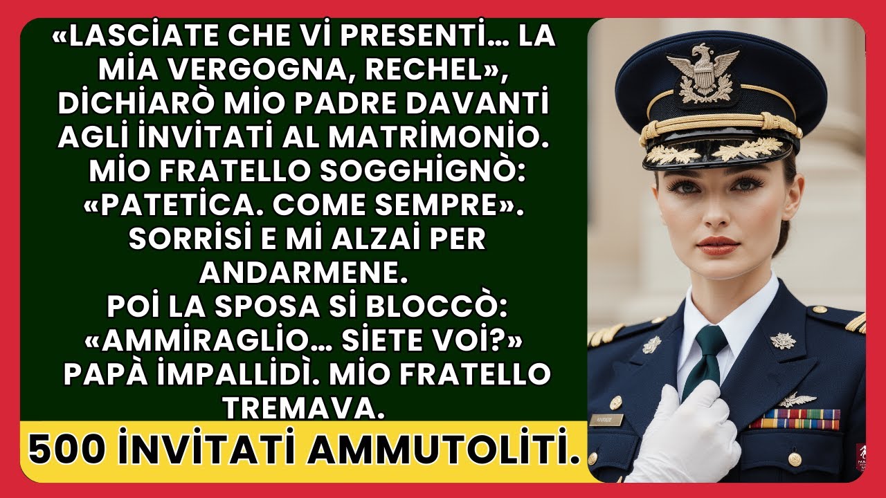 Mio padre mi derise davanti a 500 ospiti finché la sposa disse: «Ammiraglio… siete voi?»