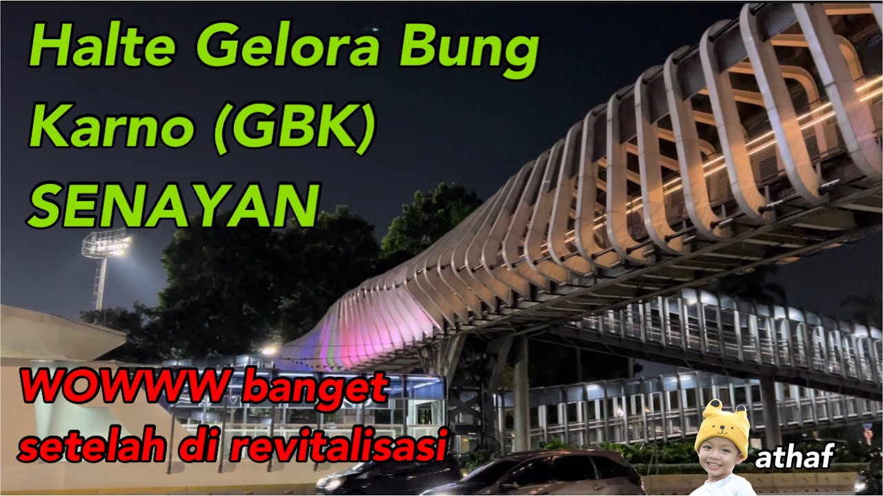 Halte Busway Gelora Bung Karno (GBK) Senayan keren bgt stlh di revitalisasi, pengguna busway nyaman