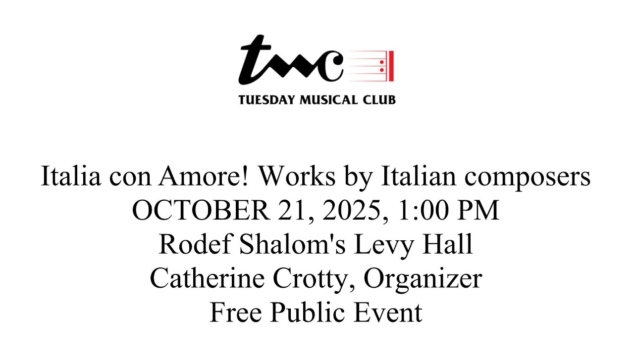 Italia con Amore! Works by Italian composers