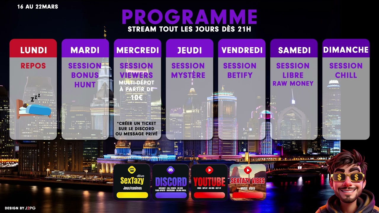 Programme du 16 Mars au 22 Mars