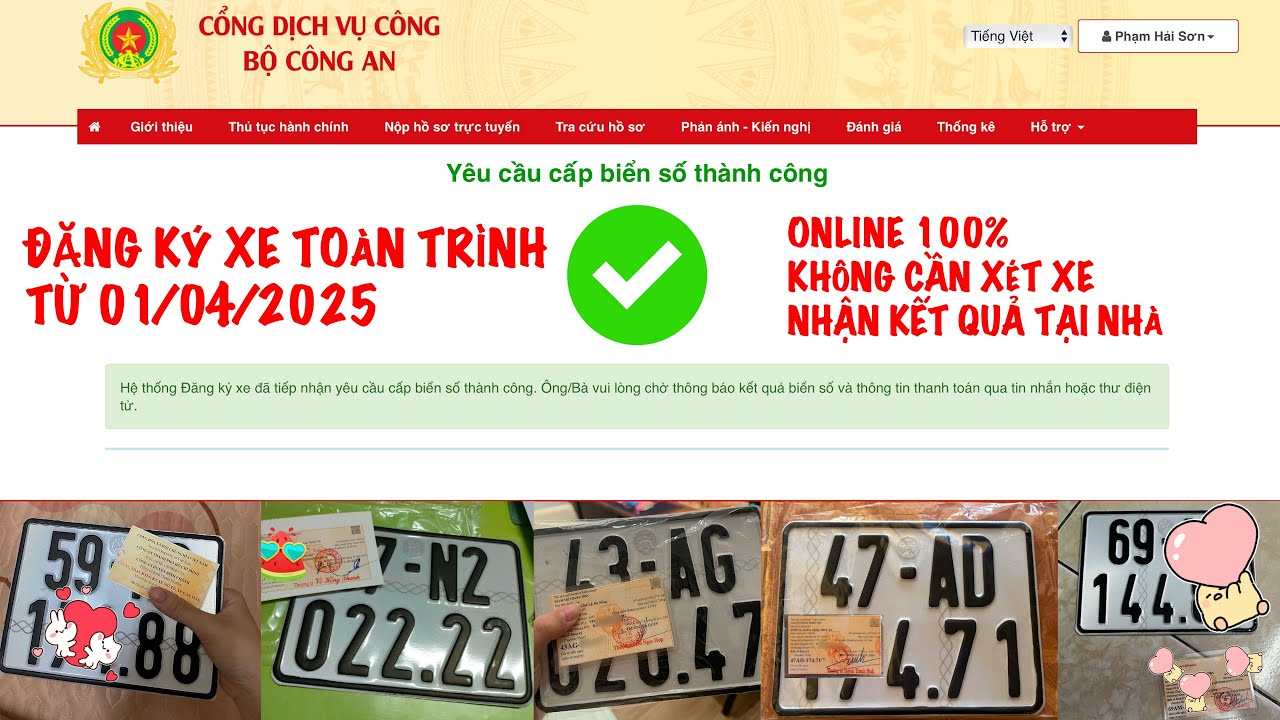 Hướng dẫn đăng ký xe toàn trình mới nhất từ 01/04/2025
