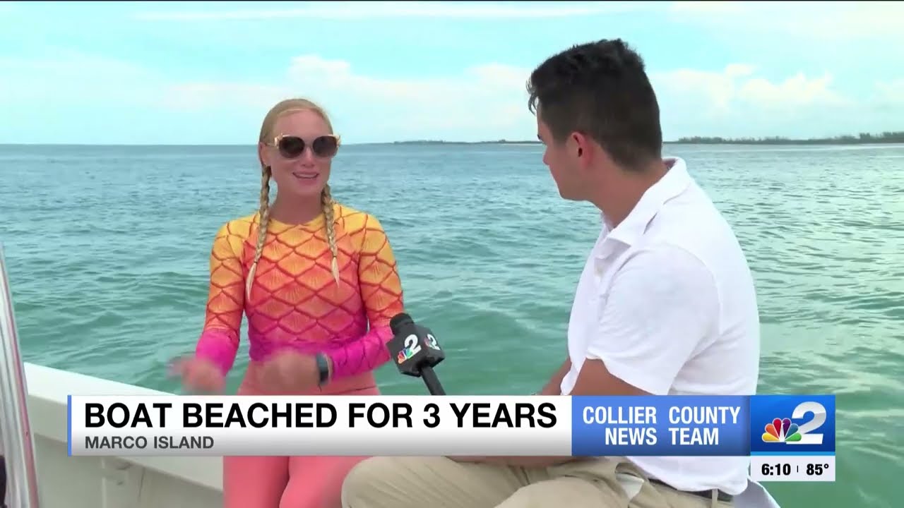 Boat off Marco Island coast remains beached three years later