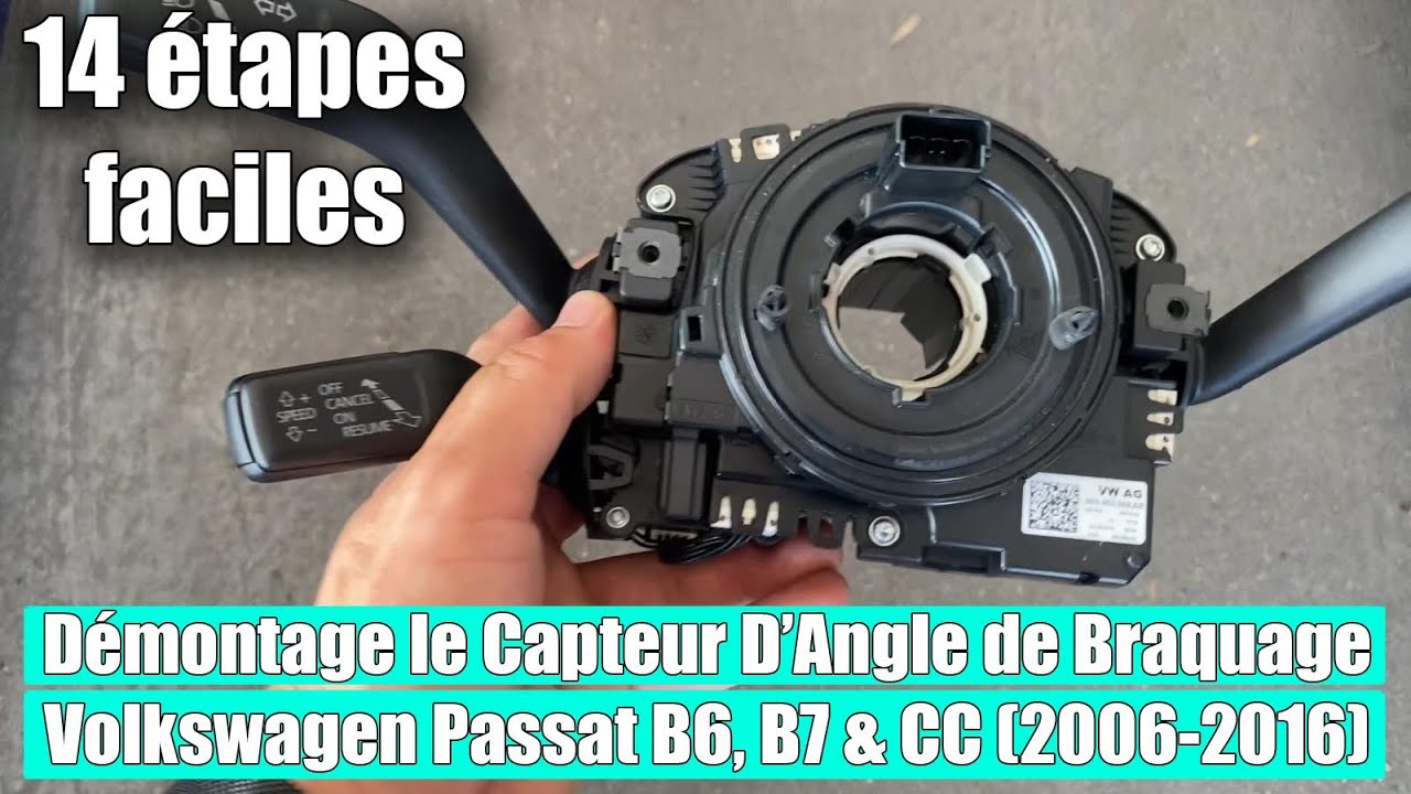 Comment retirer (demontage) le Capteur D’Angle de Braquage de Volkswagen Passat B6, B7, CC 2006-2016
