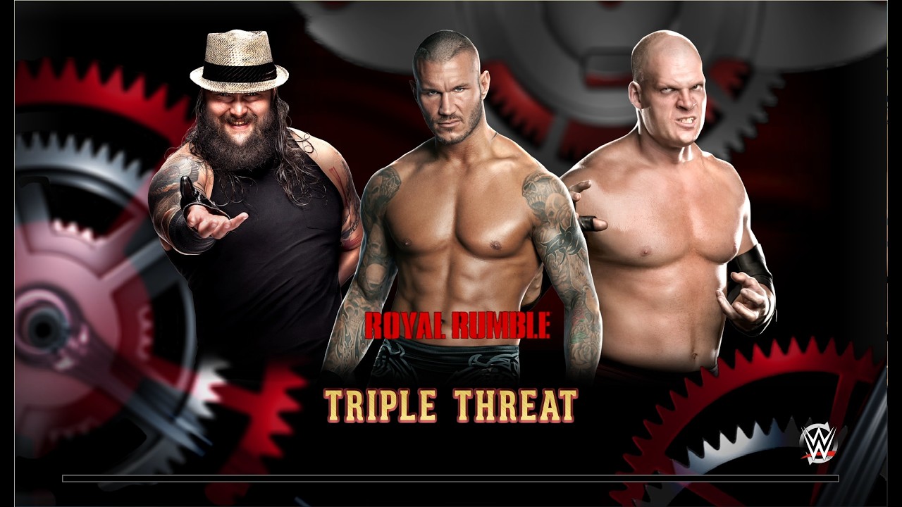 WWE 2k15 Triple Threat (интернациональный пояс) Randy Orton hop - Bray Wyatt - Kane 11