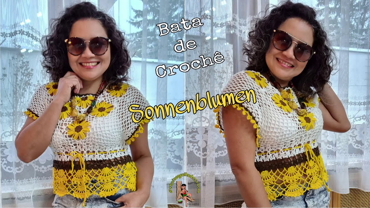 Bata de Crochê Sonnenblumen