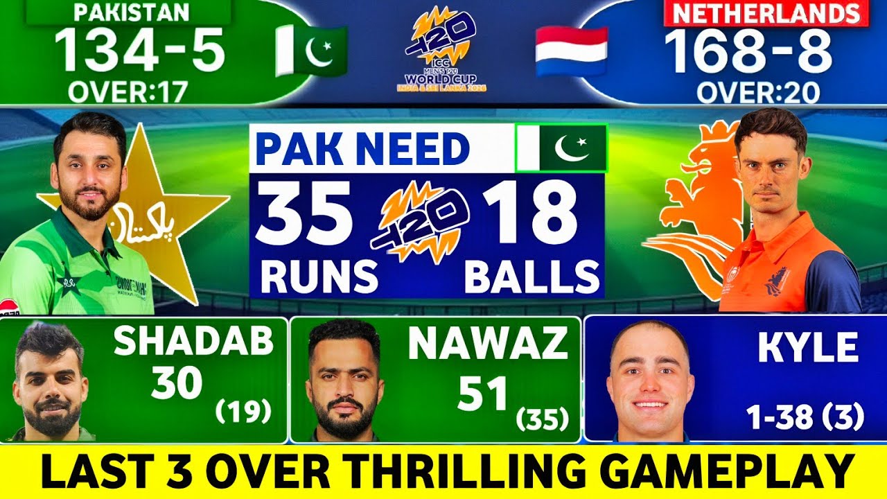 Up Set T20 World Cup Match | PAK vs NED | Gameplay
