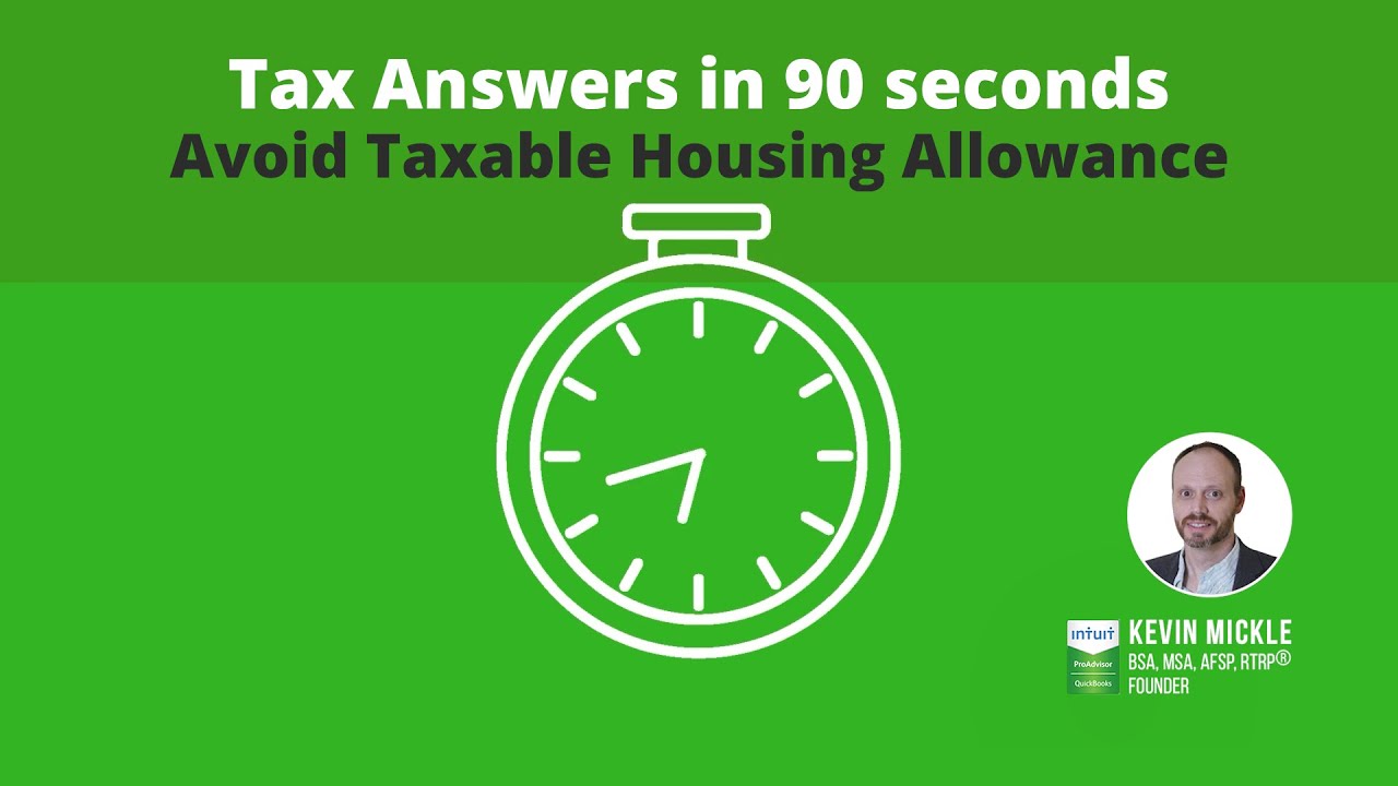 Clergy Housing Allowance | Tax Answers in 90 seconds | Mickle & Associates, P.A.