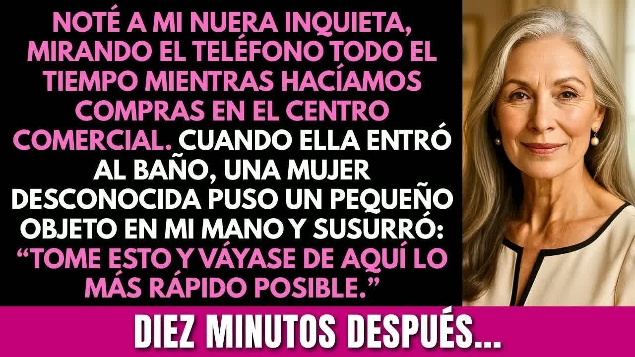 ＂Tome esto y váyase de aquí rápido＂, me dijo una anciana desconocida  Diez minutos después