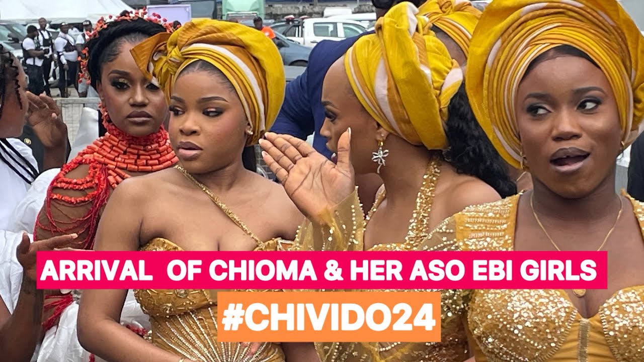 LIVE: ARRIVAL OF DAVIDO'S WIFE, CHIOMA & HER ASO EBI GIRLS TO THEIR WEDDING ENGAGEMENT