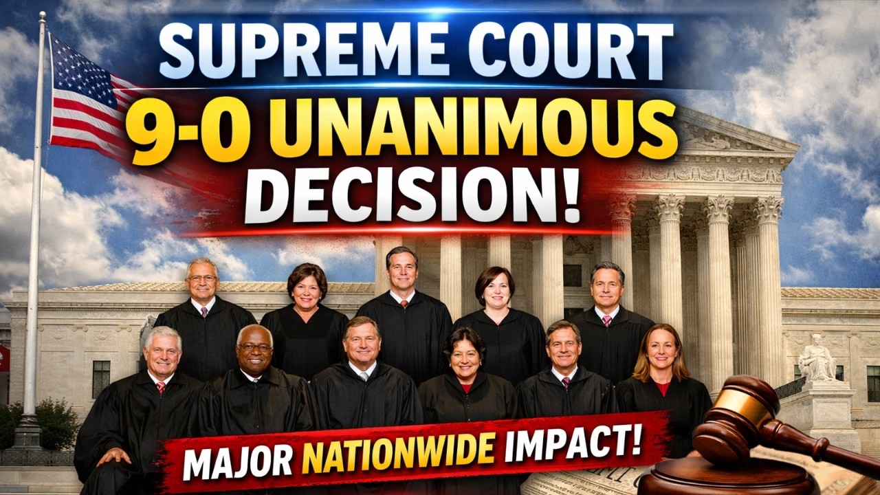 URGENT NEWS Supreme Court Delivers 9–0 Unanimous Decision With Massive Nationwide Impact