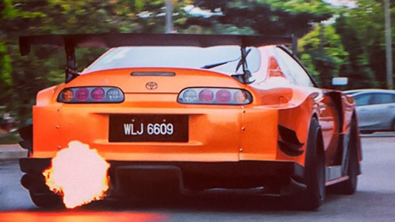 Toyota supra sound compilation (Exhuast-burnouts-turbo-antilag)