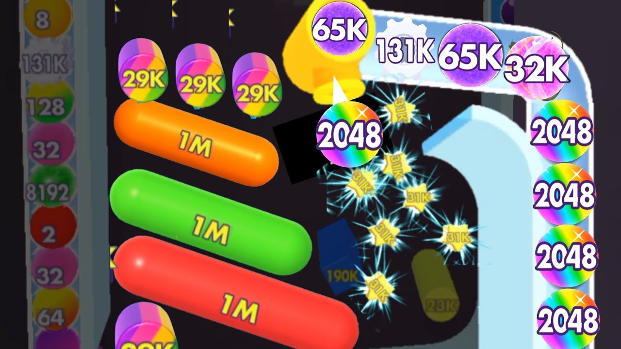 Bounce Merge | bounce and collect in bounce Merge 2048...2048k part 09 #bouncemerge