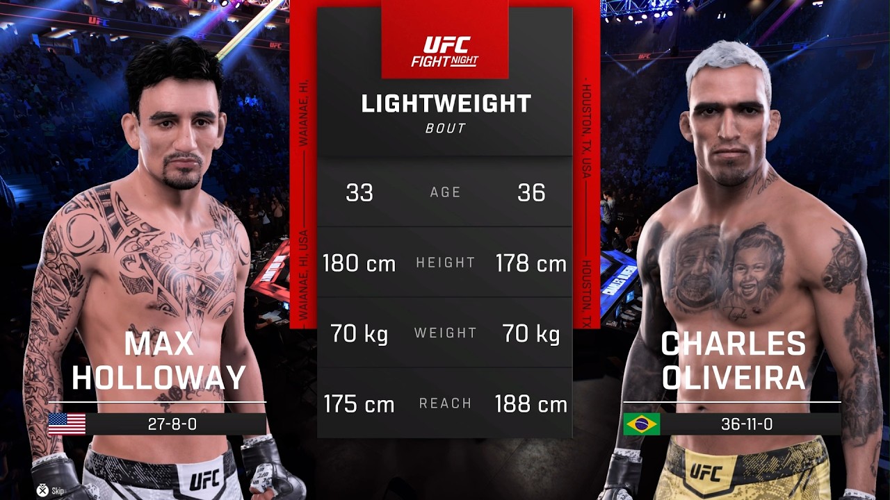 UFC 326 / LIGHTWEIGHT BOUT / MAX HOLLOWAY VS CHARLES OLIVEIRA / UFC 5 - PS 5 GAMEPLAY