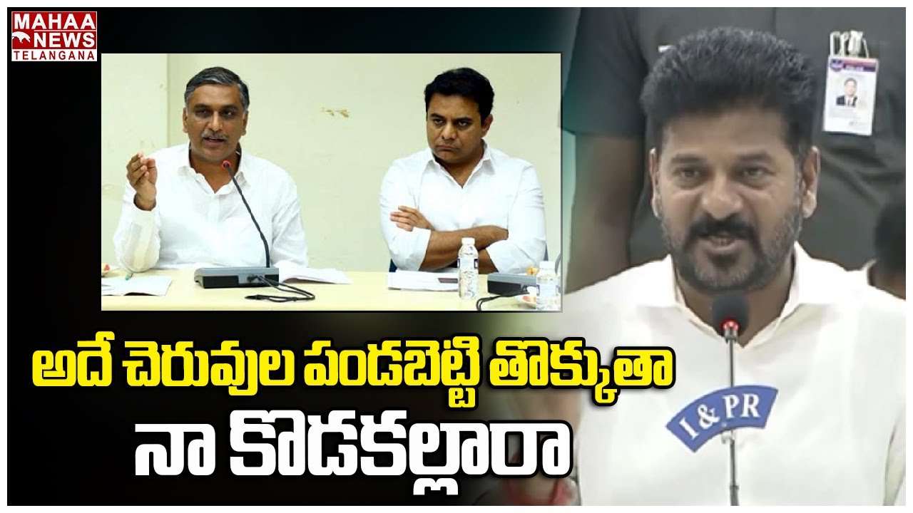 అదే చెరువుల పండబెట్టి తొక్కుతా నా కొడకల్లారా | CM Revanth Reddy | Harish Rao | Mahaa Telangana