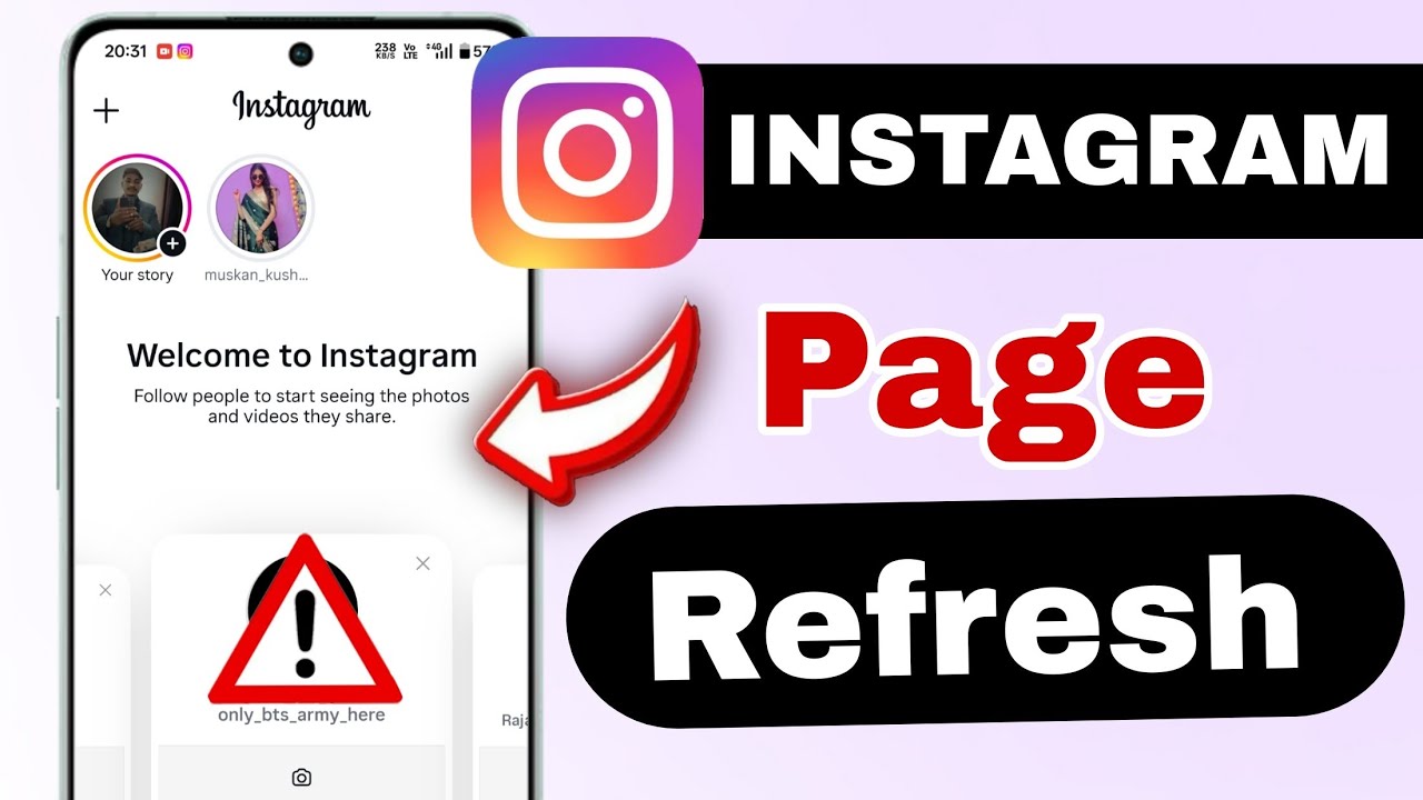 Instagram page refresh problem | Welcome to Instagram home page is not refreshing