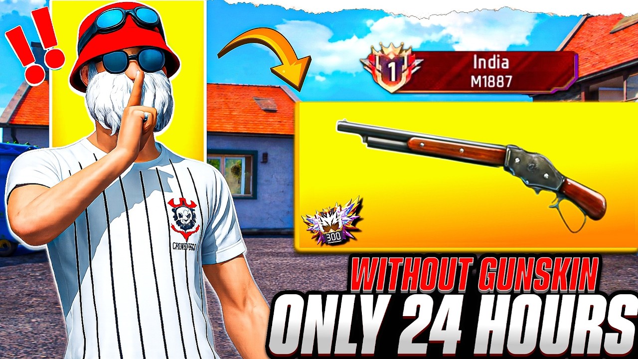 Pushing Top 1 Title in ( M1887 ) 🤯 Without Using GunSkin 💀 | In Only 24 HOURS 😳 | Ep-11