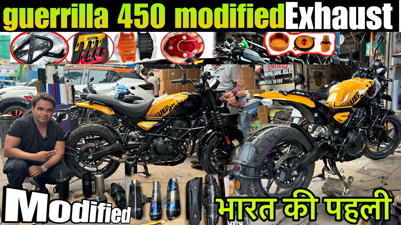 Royal enfield guerrilla 450 Modified | guerrilla Exhaust Modified | Guerrilla 450 Modification