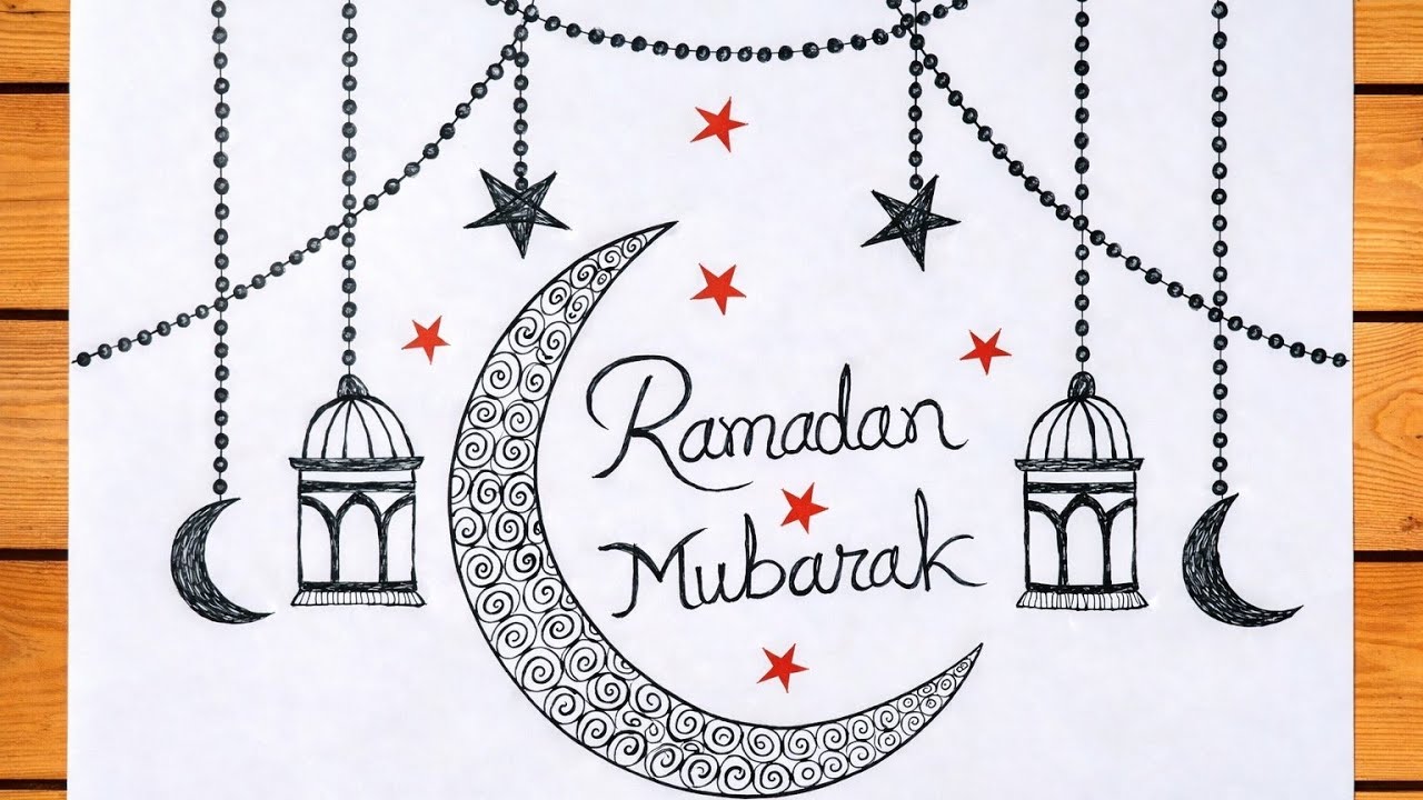 ✨ Easy Ramzan Kareem Drawing for Beginners (Ramzan craft series- part 4)