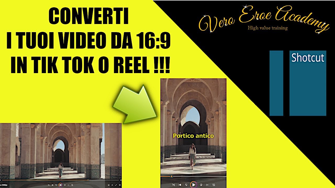DA 16:9 A REEL - COME CAMBIARE RISOLUZIONE SHOTCUT - DA 16:9 A TIKTOK O REEL